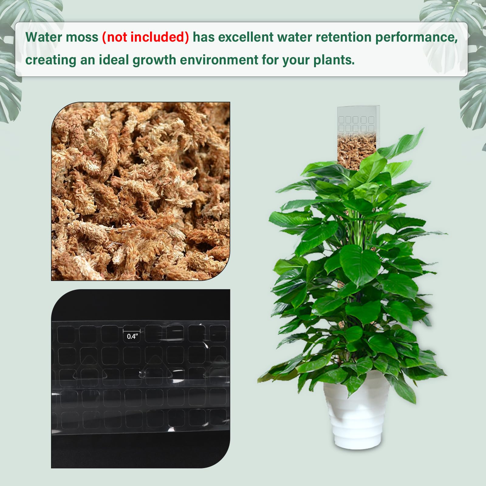 Moss Pole Plastic Plant Stand  - огляд і ціна Sphagnum Moss Dry